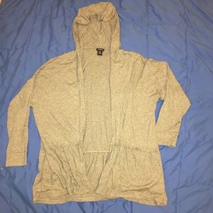 Torrid Grey Hooded Cardigan